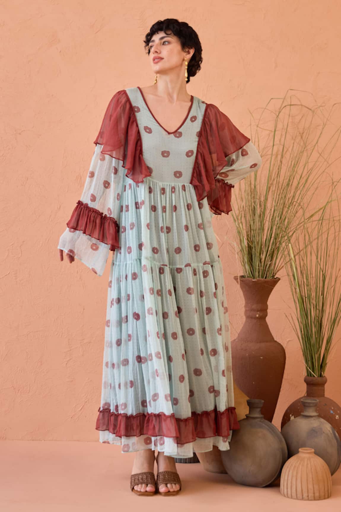 Taro Wildflower Ruffles Dress 
