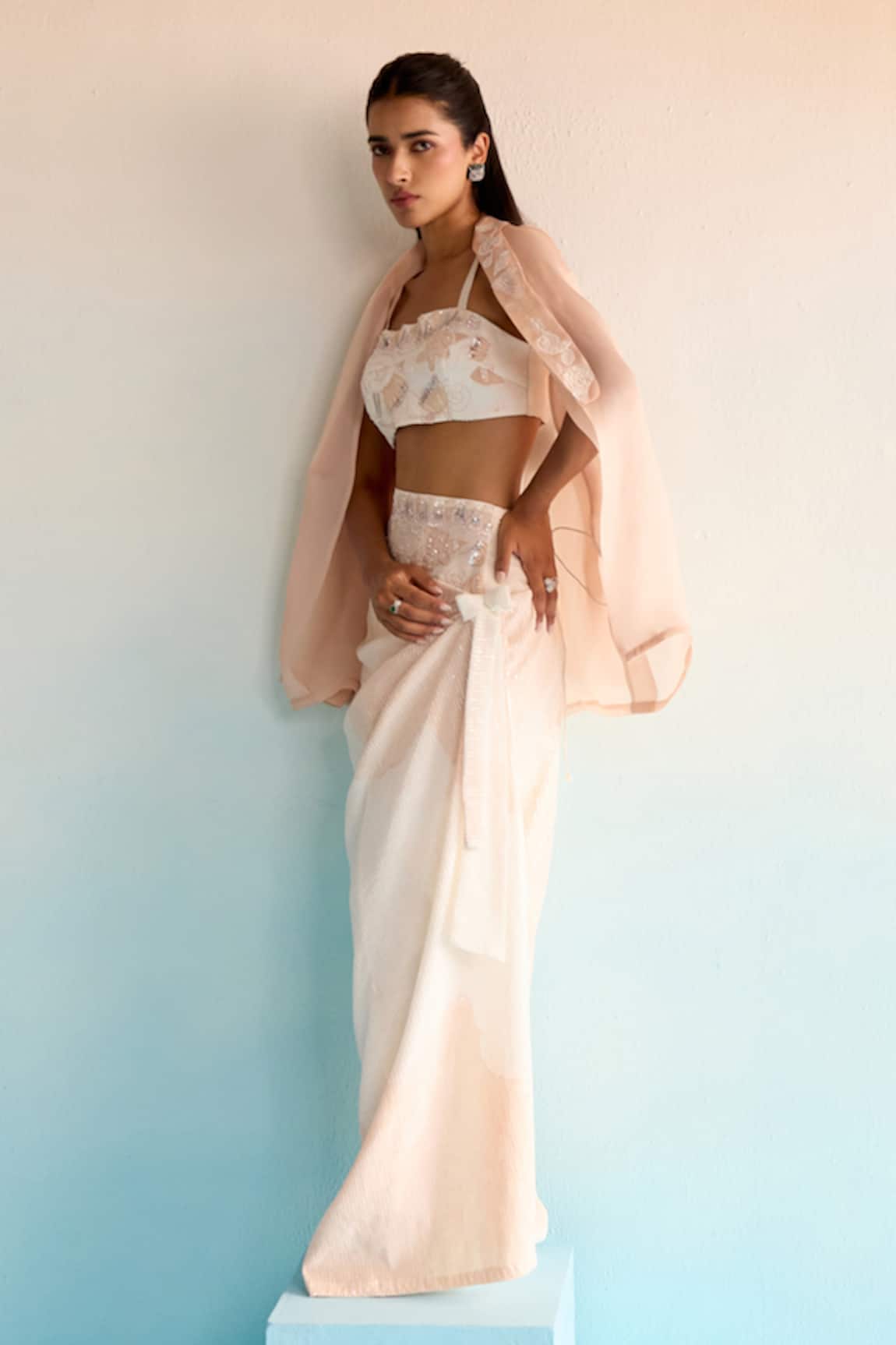 House Of Armuse Anouk Sequin Velvet Top & Skirt Set