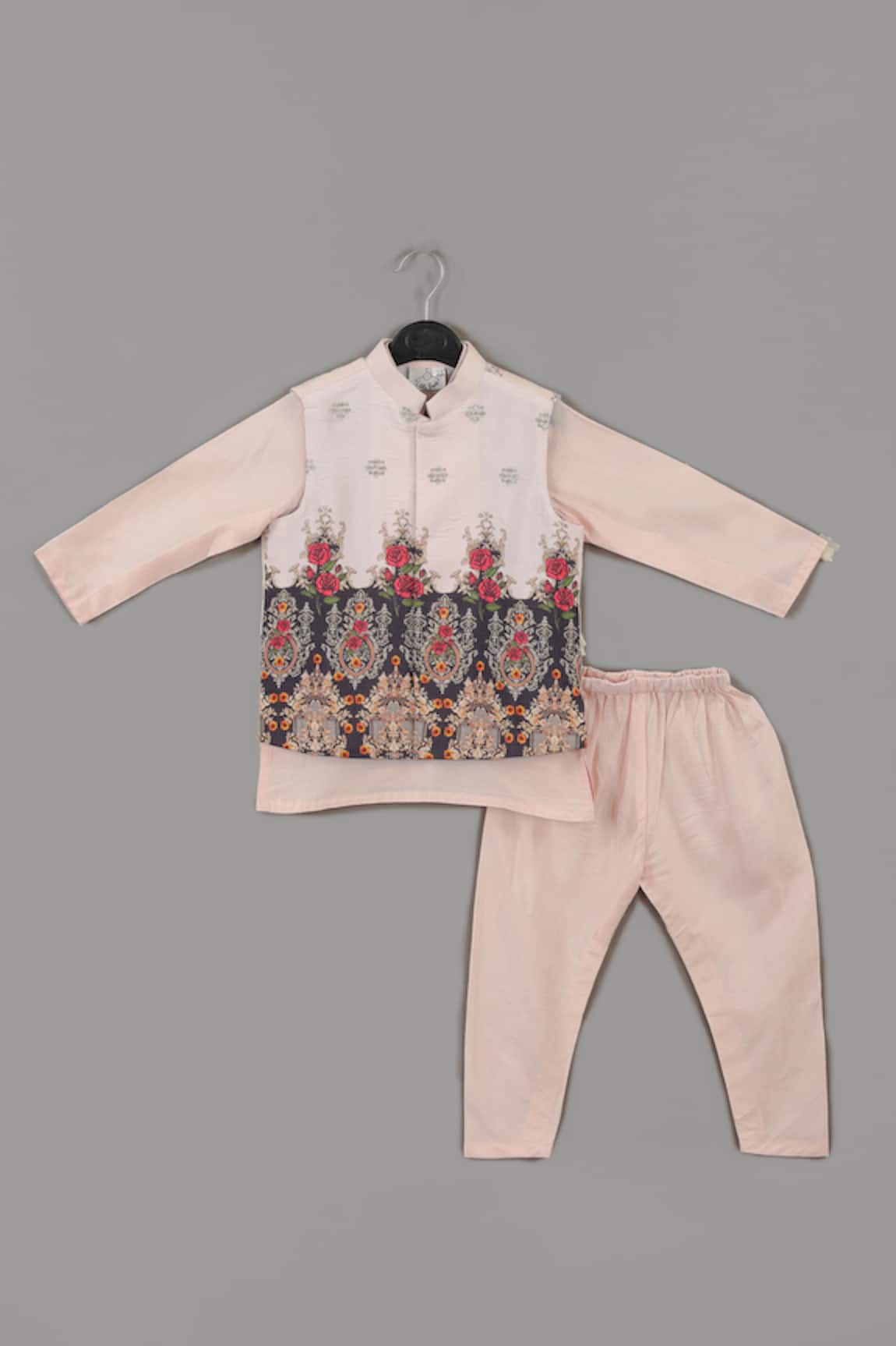 Little Brats Powder Pink Kurta Set 