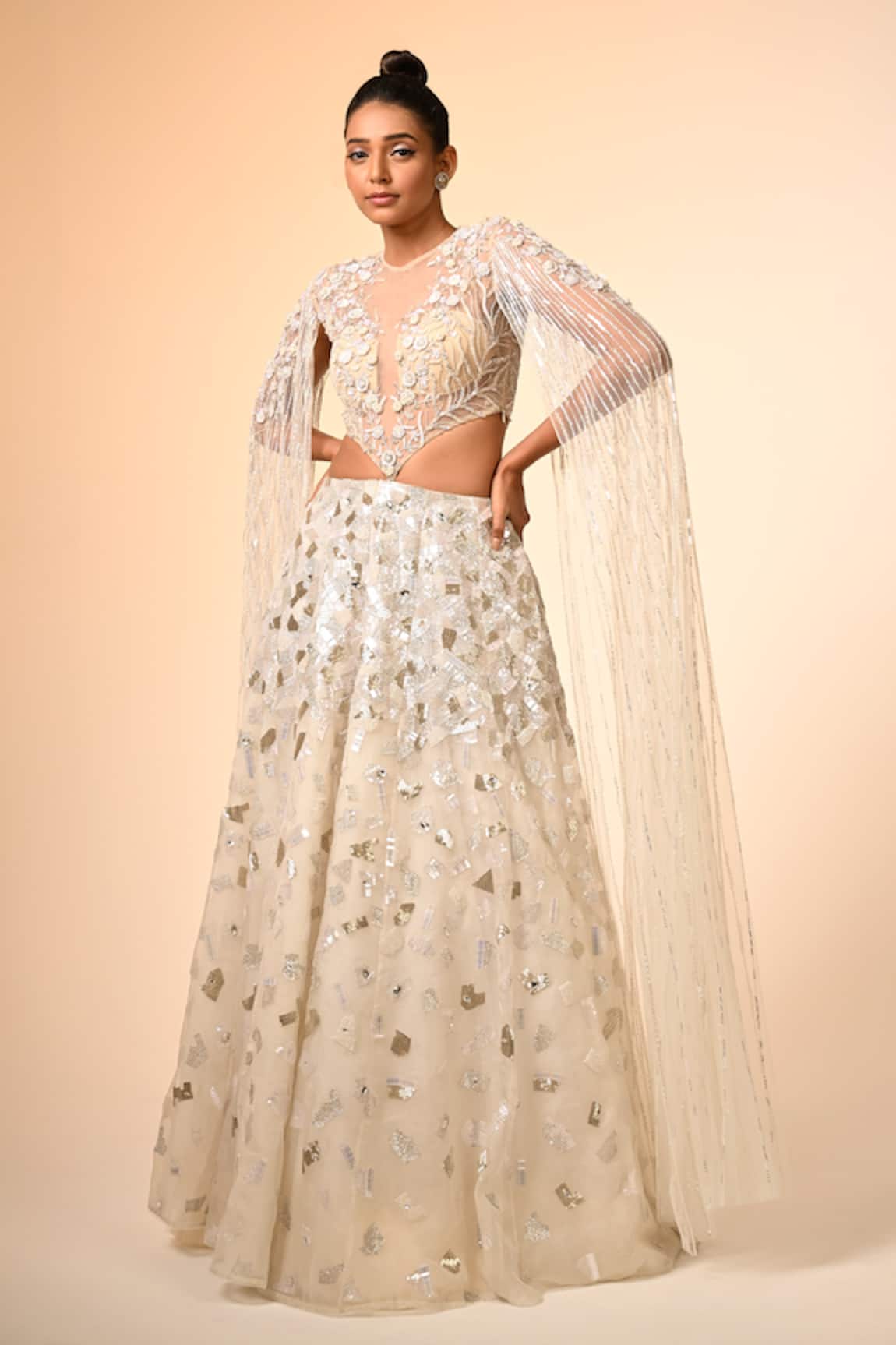 Couture By Niharika Ivory Designer Lehenga Set 