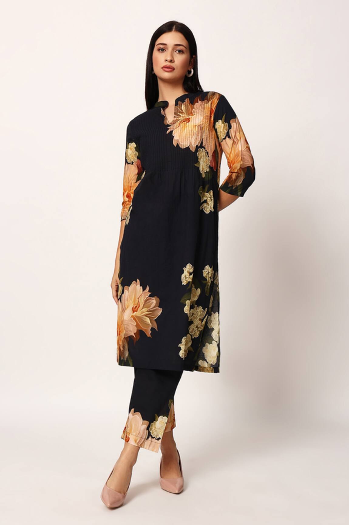 Ruhr India Floral Print Kurta Set