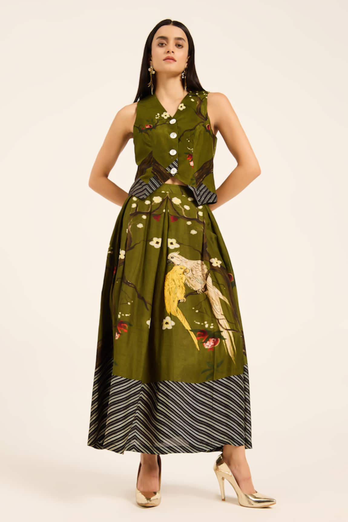 Ruhr India Miko Waistcoat & Skirt Set 
