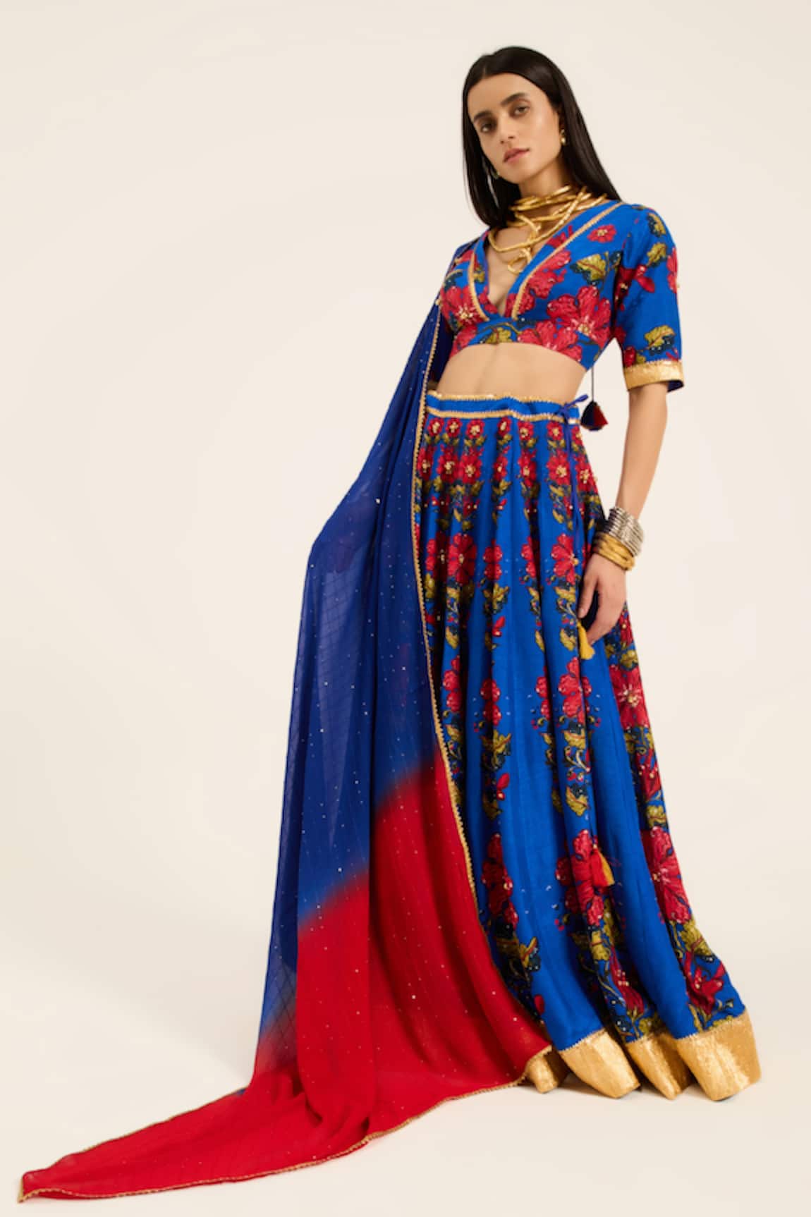 Ruhr India Naomi Hand Embroidered Lehenga Set 