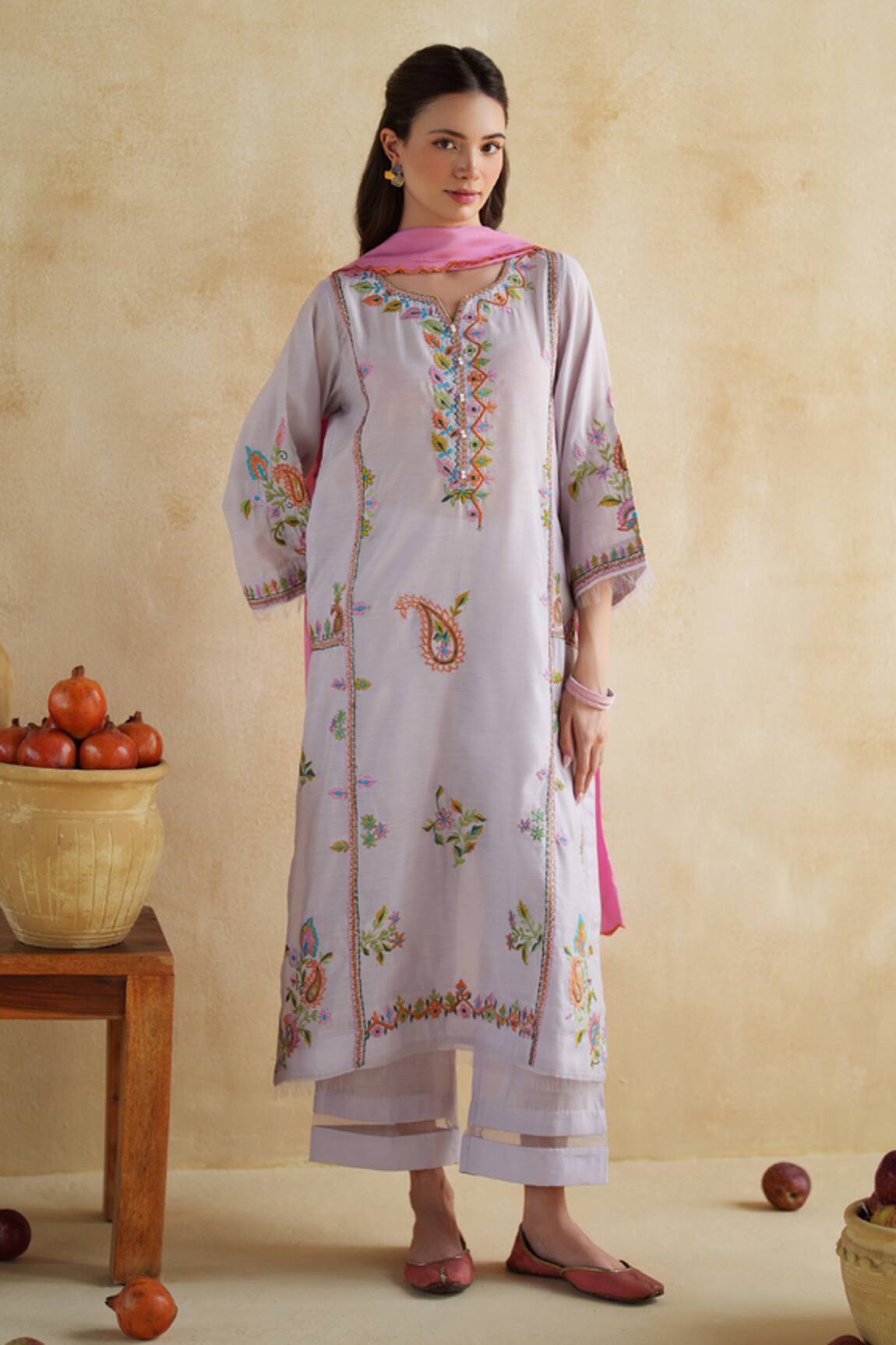 172 Threads Lavender Kurta Set 