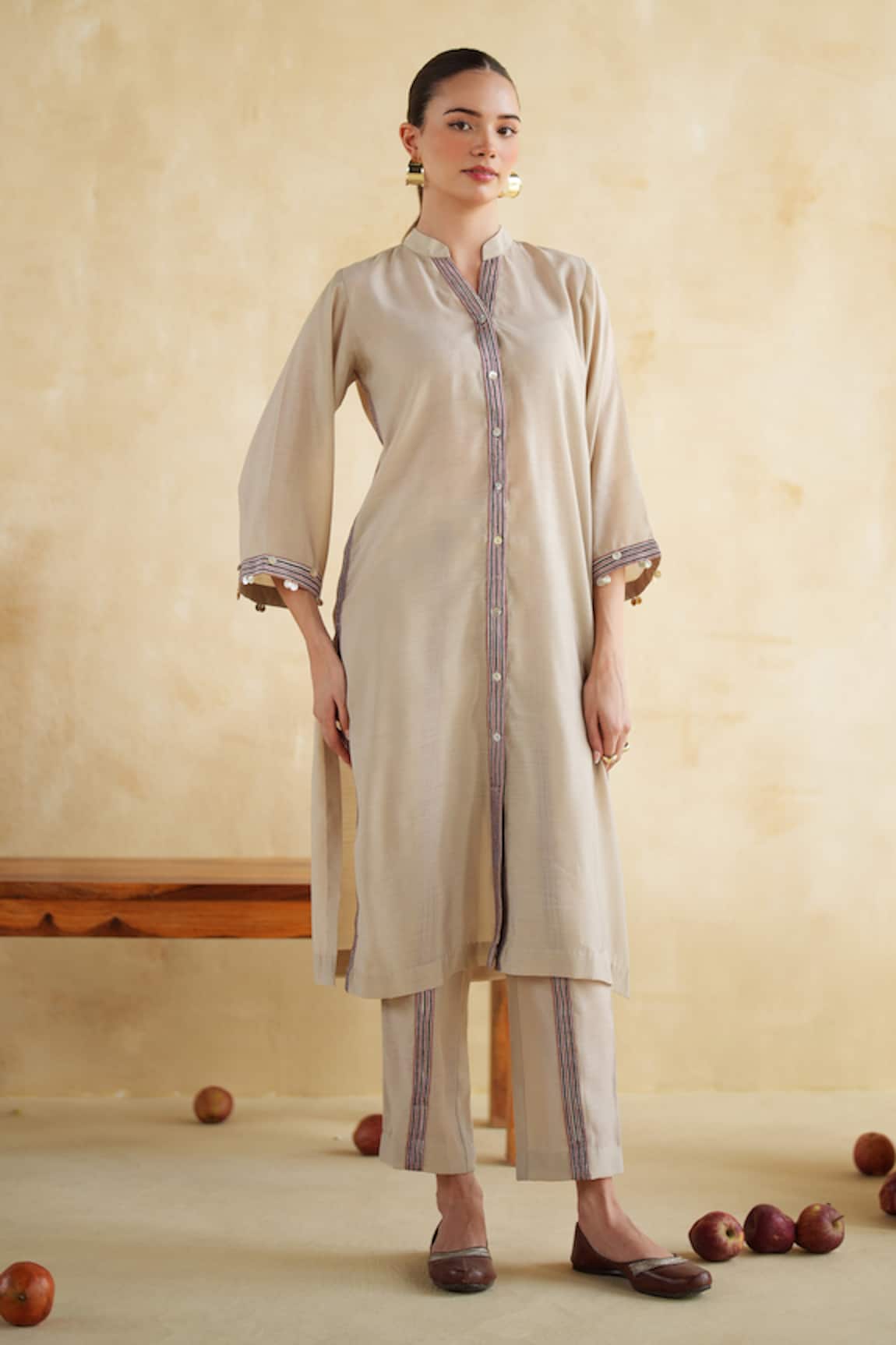 172 Threads Ecru Panel Co-Ord Set 