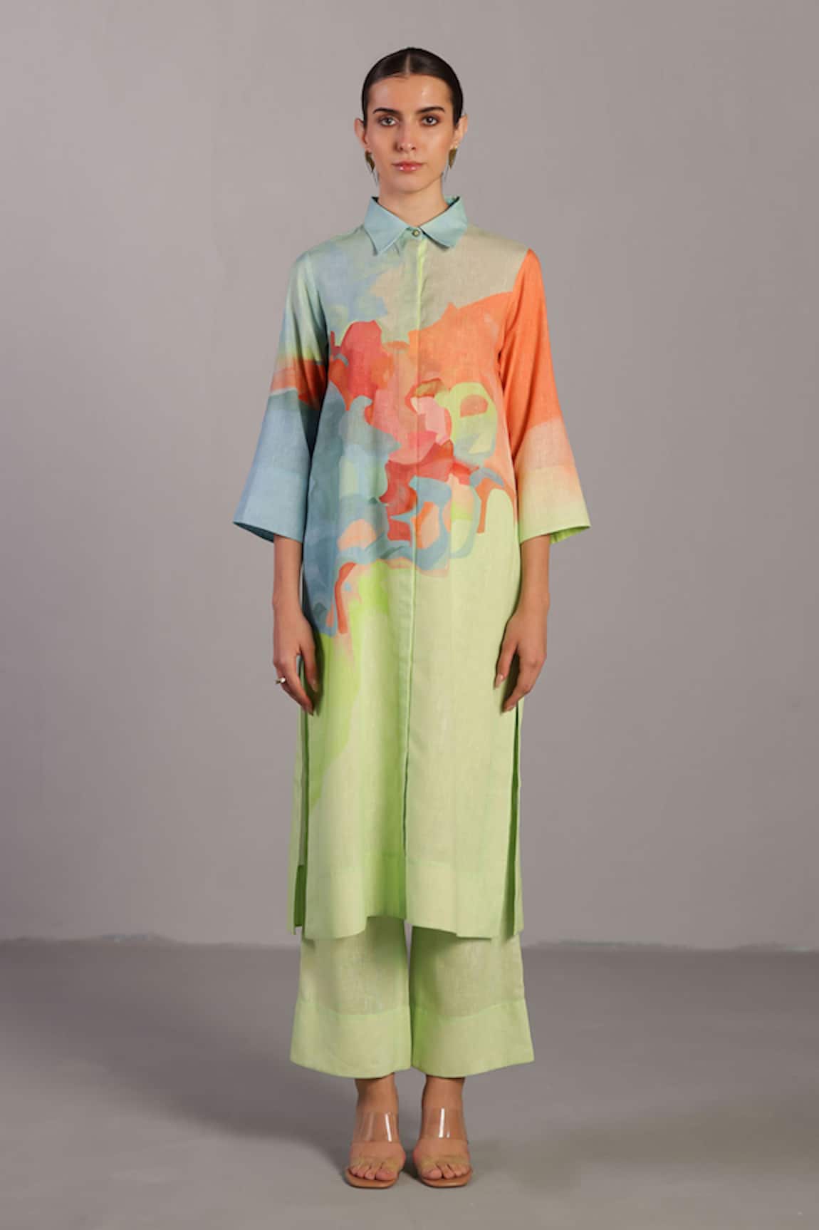 Clos Multicolor Designer Kurta & Pant Set 