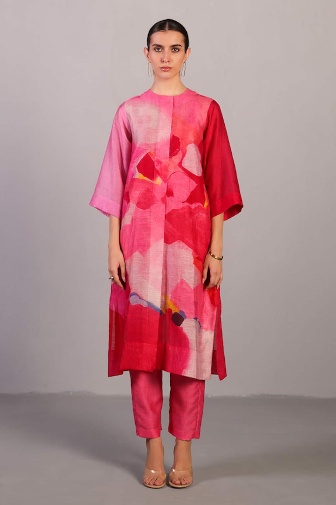 Clos Designer Blush Pink Kurta & Pant Set 