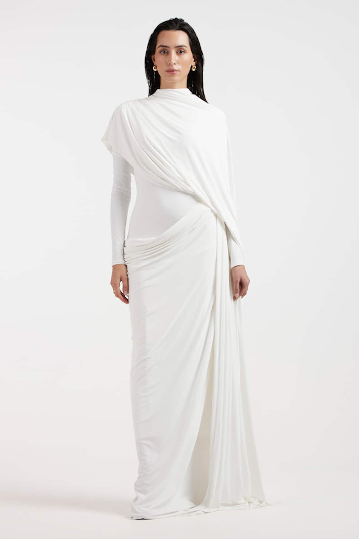 Deme By Gabriella Designer Off White Gown 