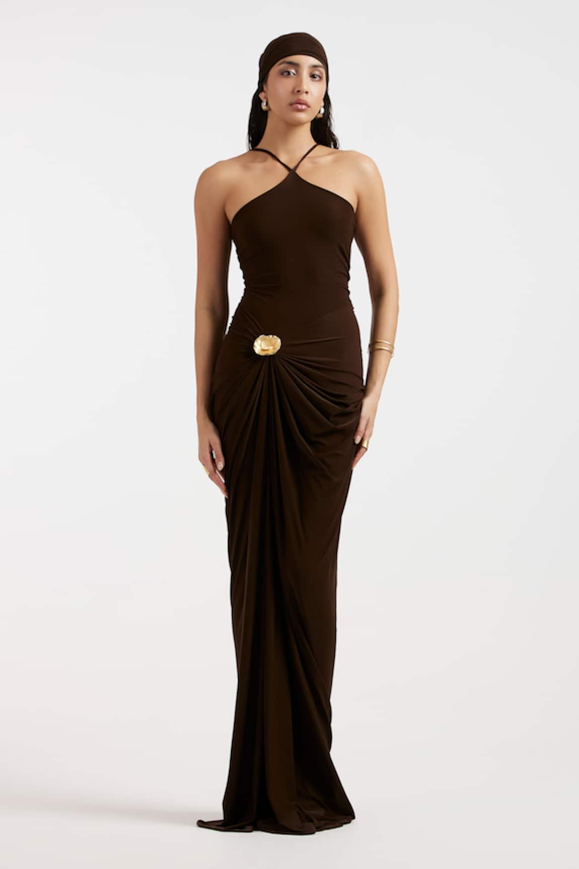 Deme By Gabriella Expresso Brown Designer Dress 