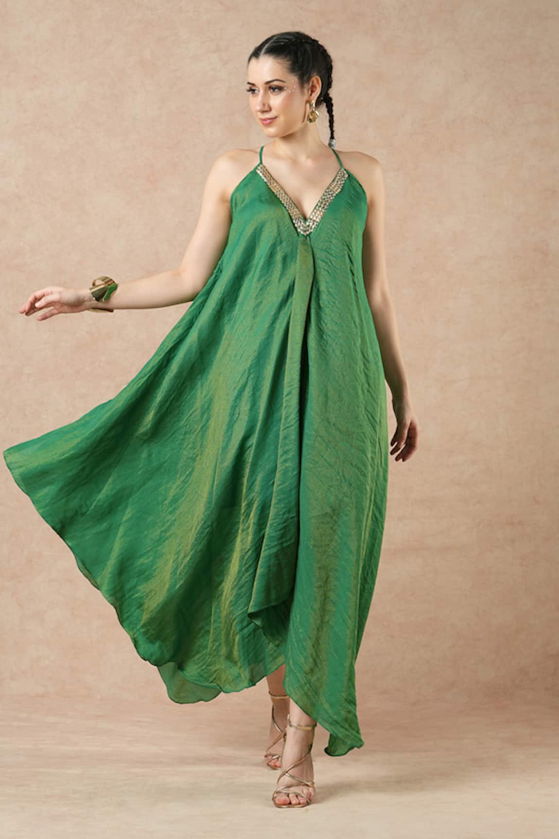 Dori & CO. Emerald Green Designer Dress 