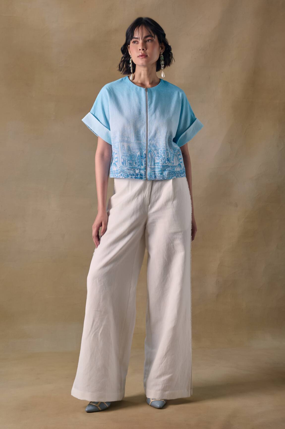 Pocketful Of Cherrie Asilah White Straight Trousers 