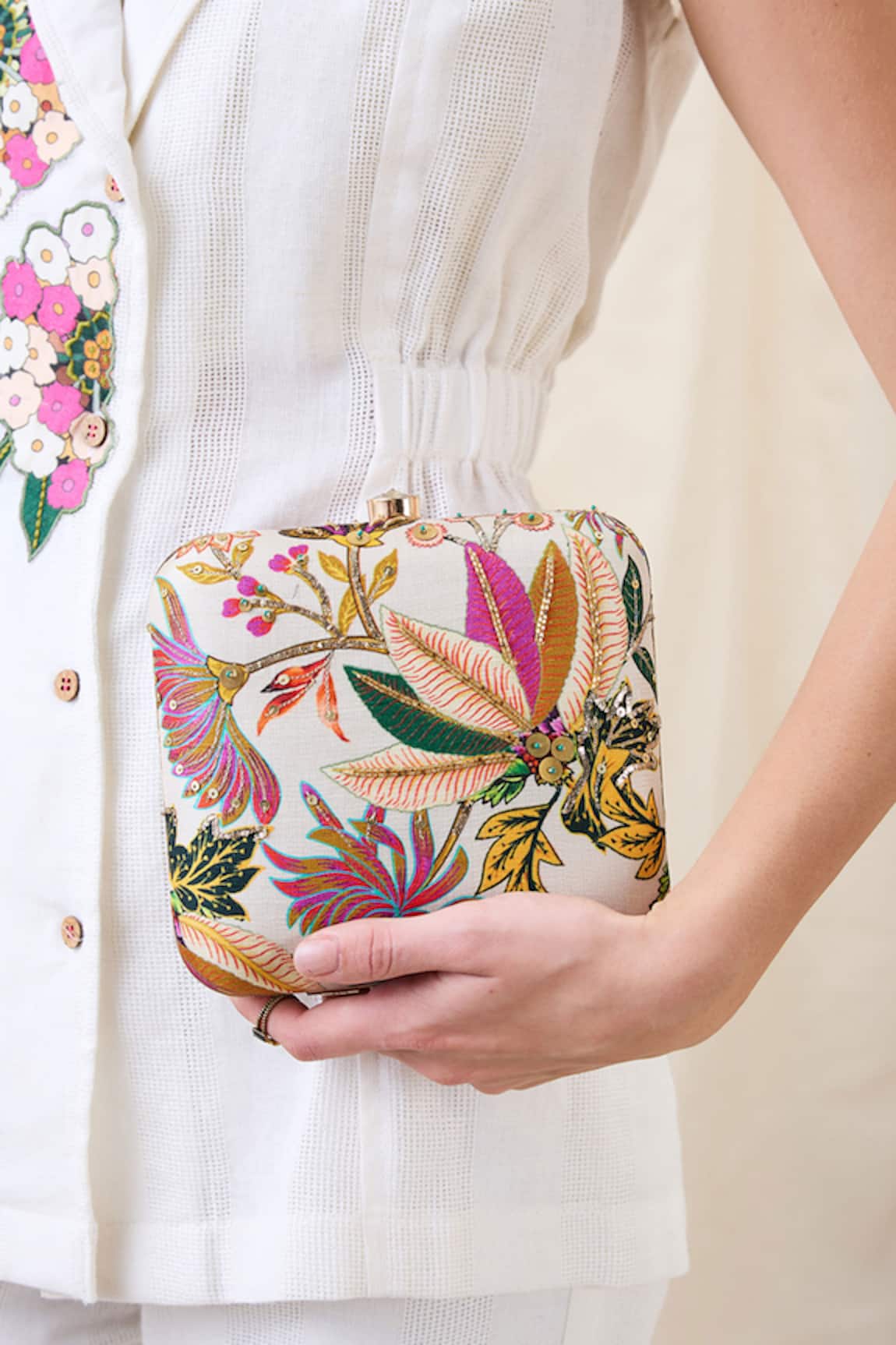 Soup By Sougat Paul Aarani Embellished Clutch Bag 