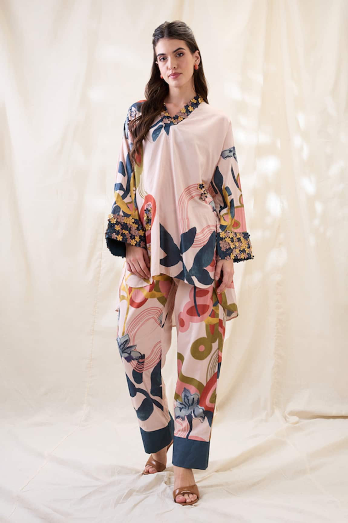 Soup By Sougat Paul Flora Embellished Kurta Set 