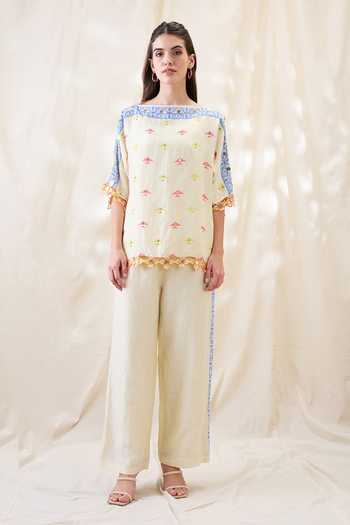 Soup By Sougat Paul Kitchra Appliqued Kimono Co-ord Set 