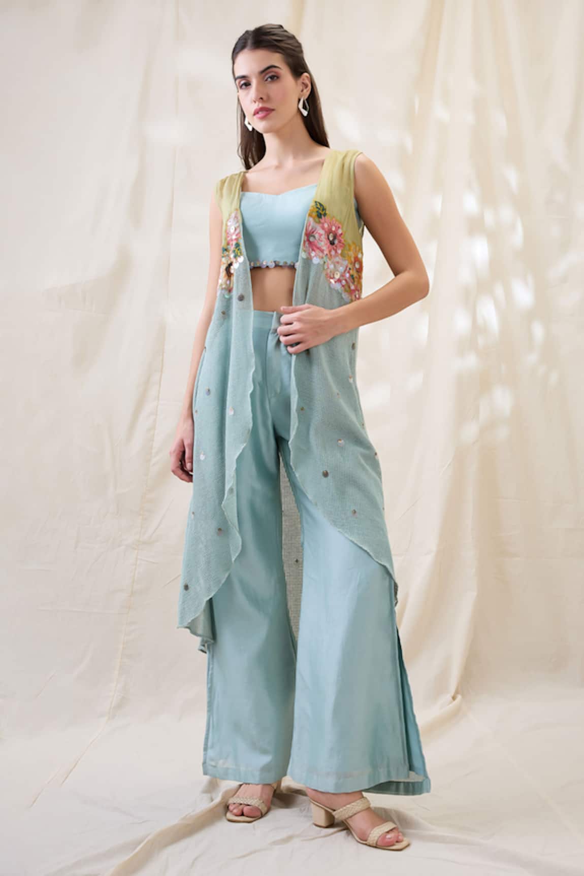 Soup By Sougat Paul Embroidered Jacket Co-ord Set 