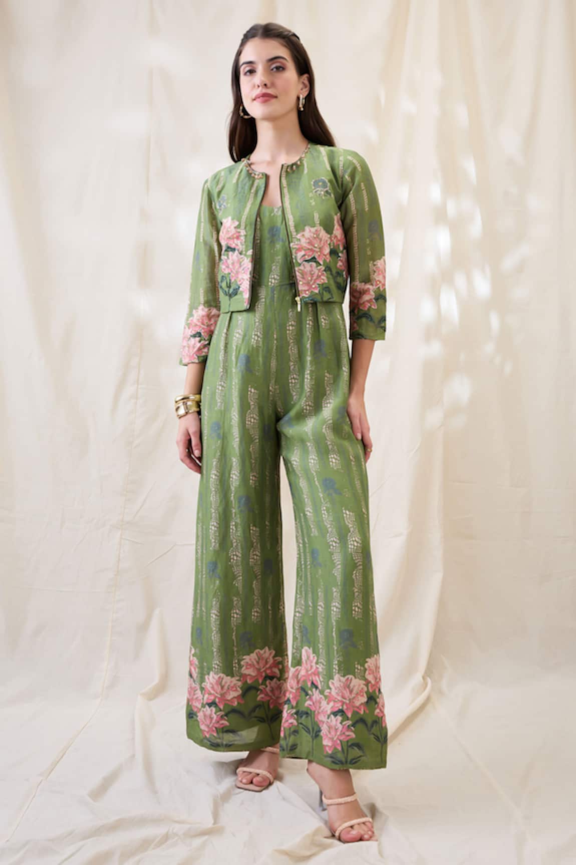 Soup By Sougat Paul Ravya Embroidered Jumpsuit Set 