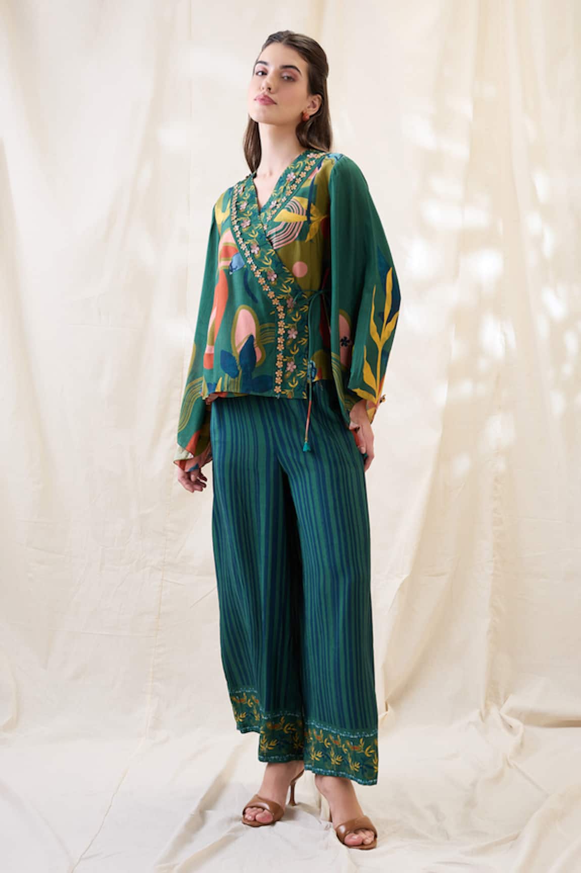 Soup By Sougat Paul Flora Embellished Angrakha Set 