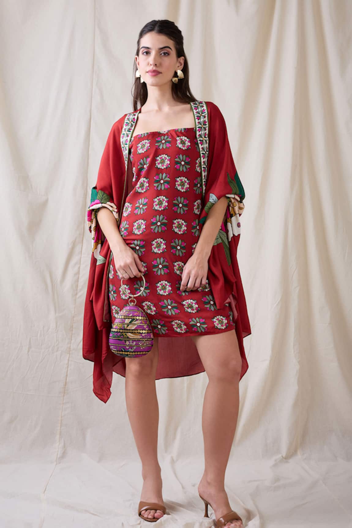 Soup By Sougat Paul Gulzaar Printed Dress & Jacket Set 