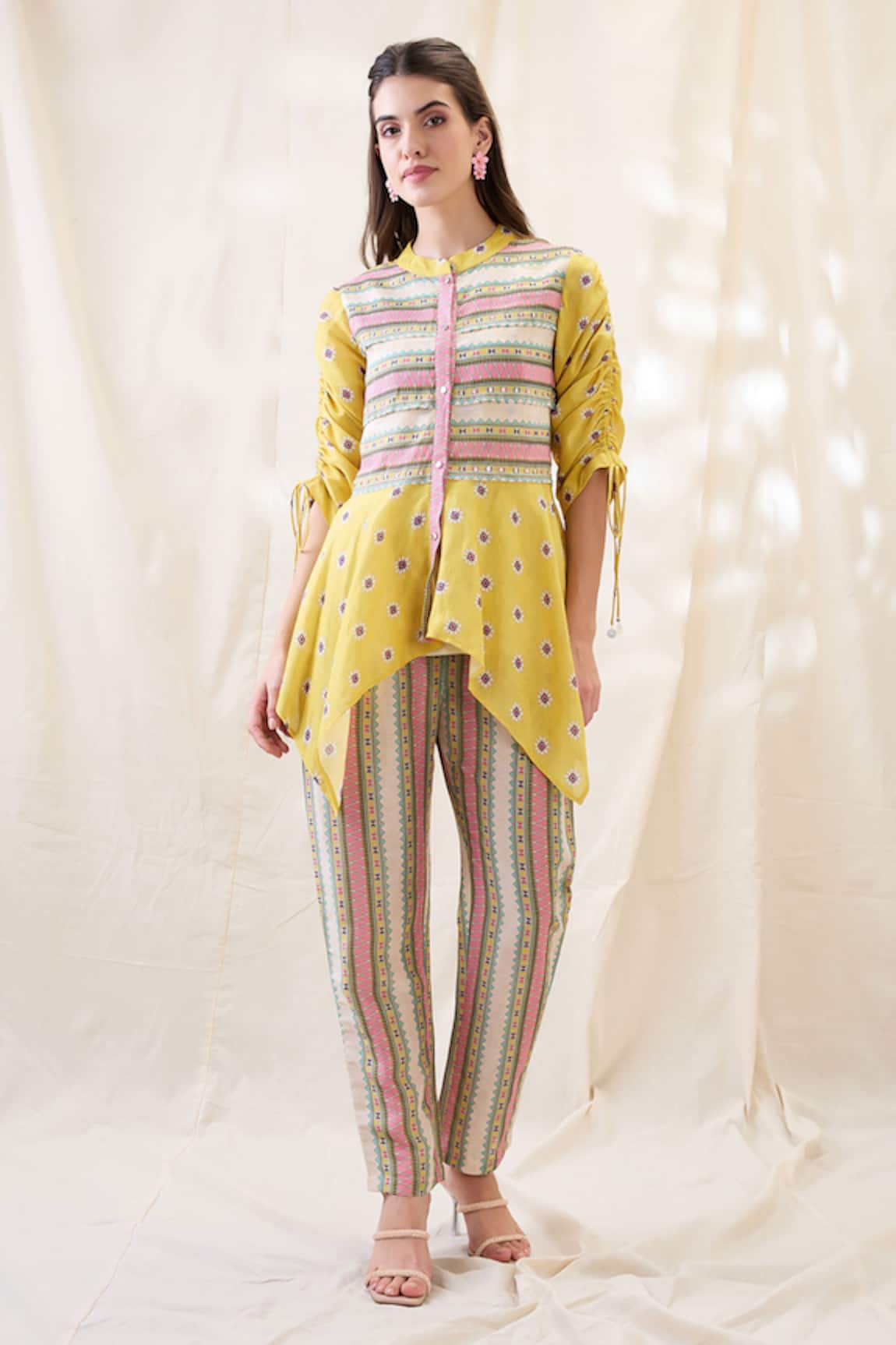 Soup By Sougat Paul Printed Handkerchief Top with Pants 