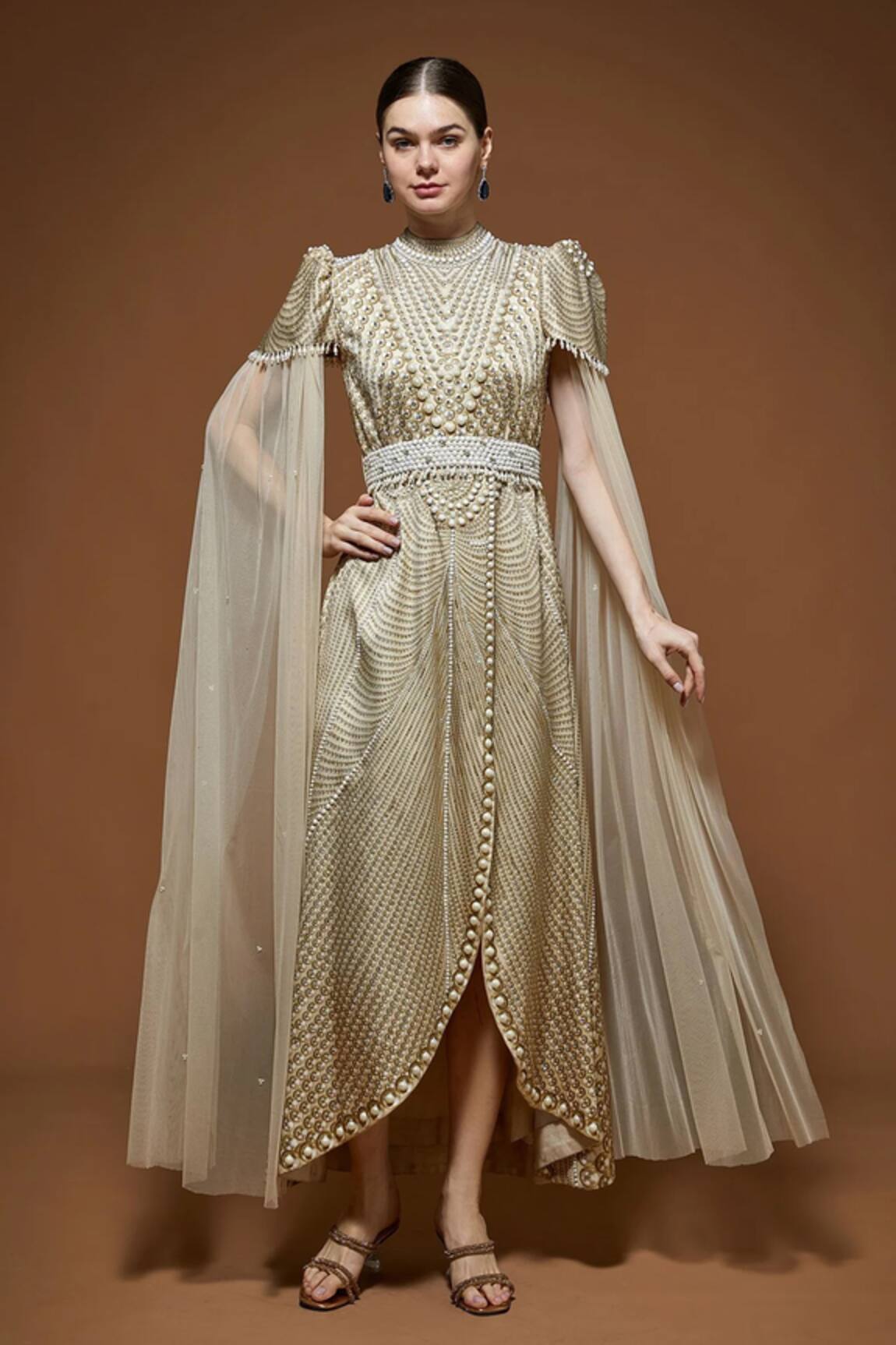 Nirraamyaa Designer Rhinestone Embellished Dress 