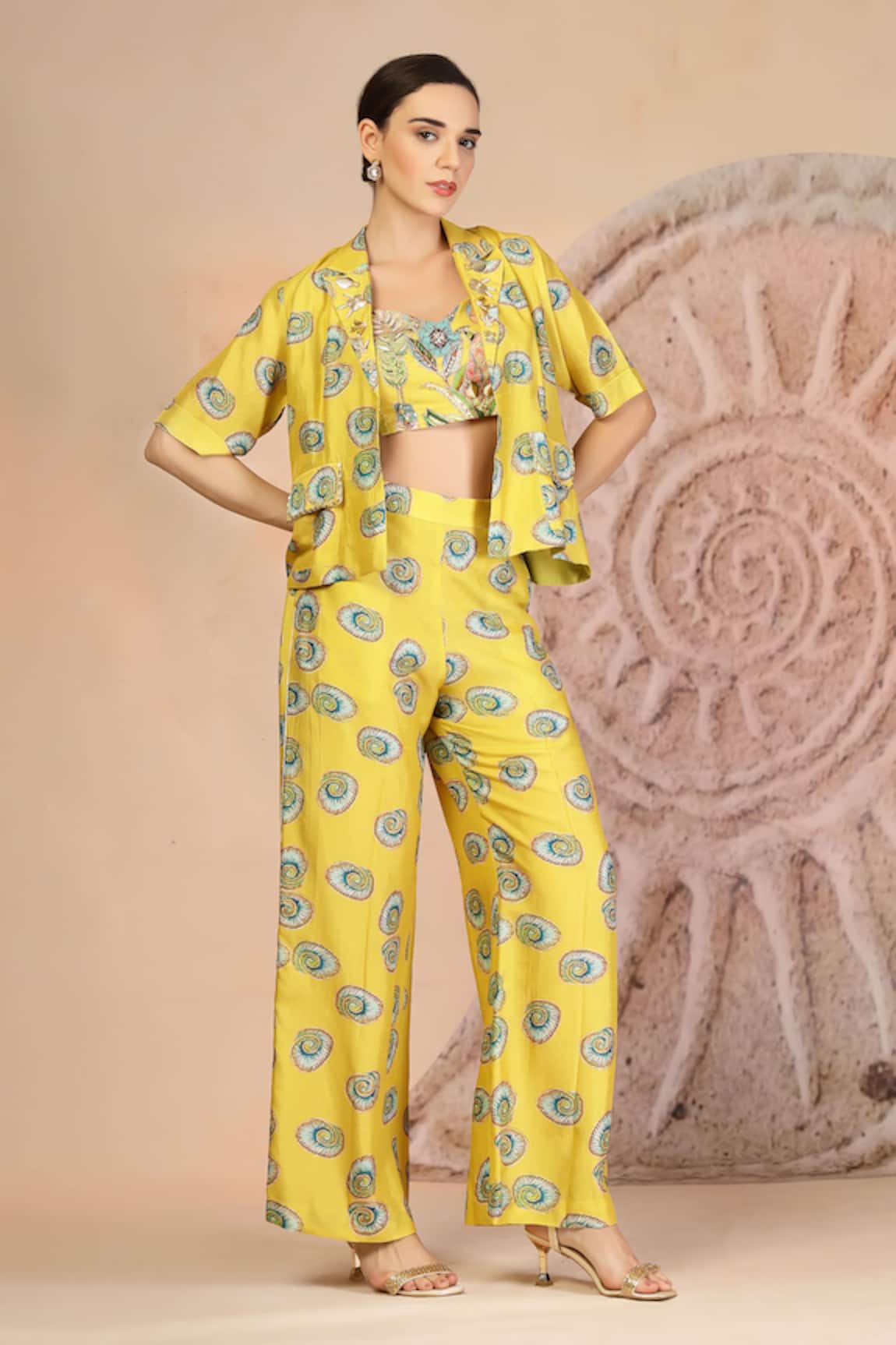 Soniya G Bright Yellow Designer Set 
