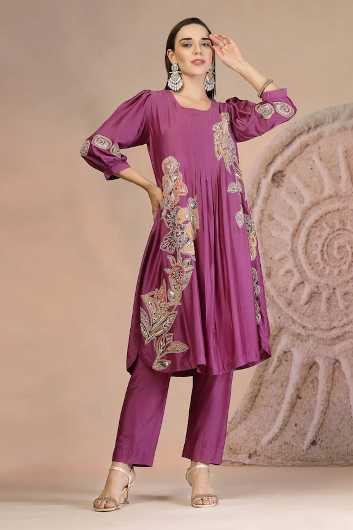 Soniya G Designer Muslin Silk Kurta Pant Set 