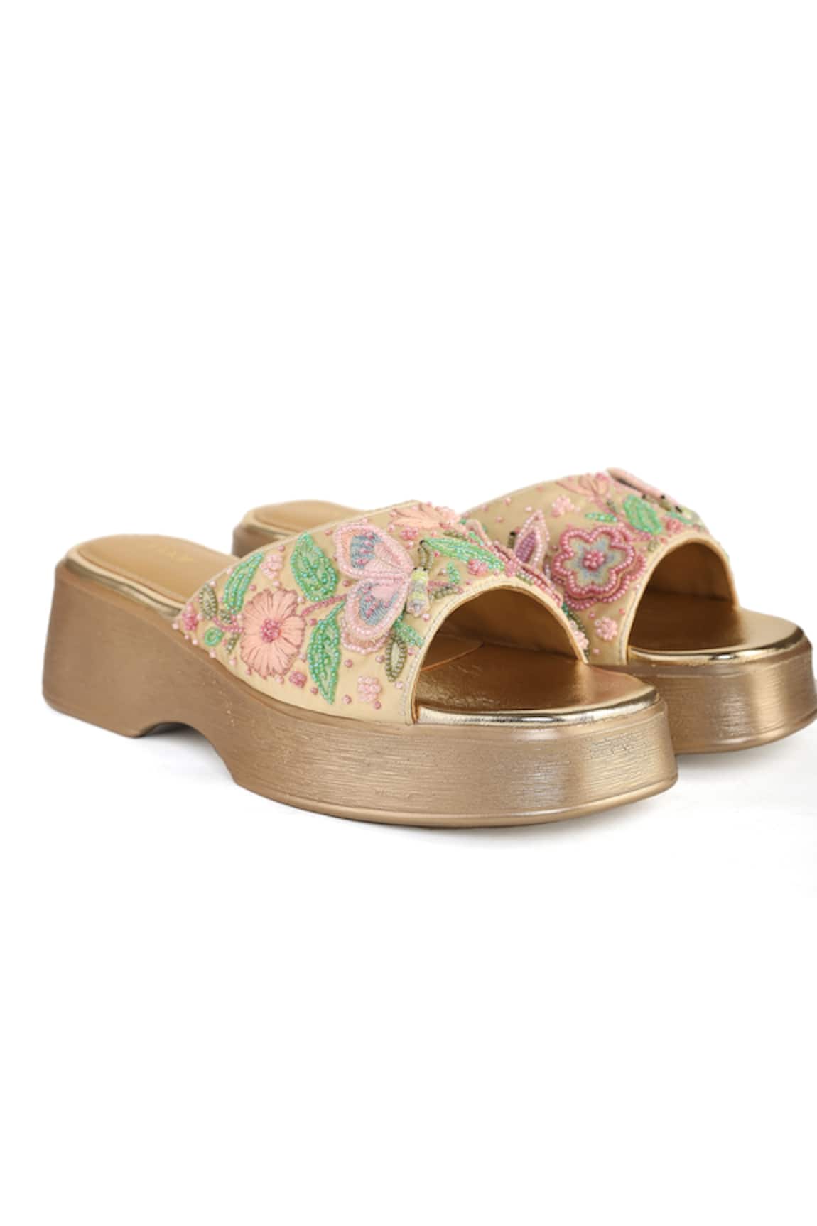 Anaar Embroidered Multi Color Vanessa Sandals 