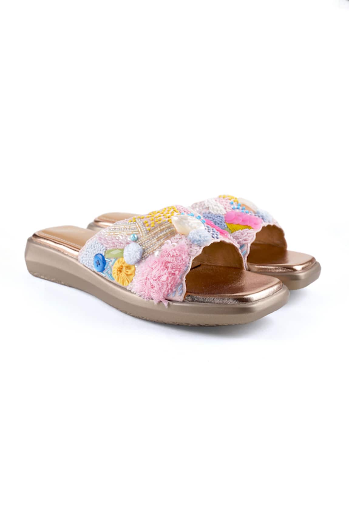 Anaar Multi Color Embellished Islander Sandals 