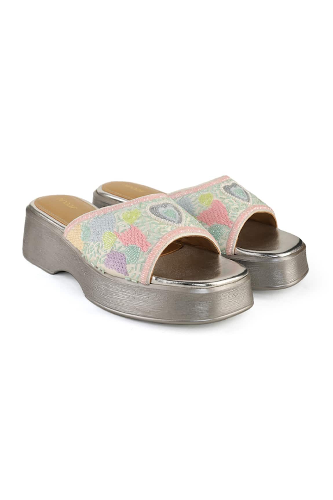Anaar Ti Amo Embroidered Sandals 