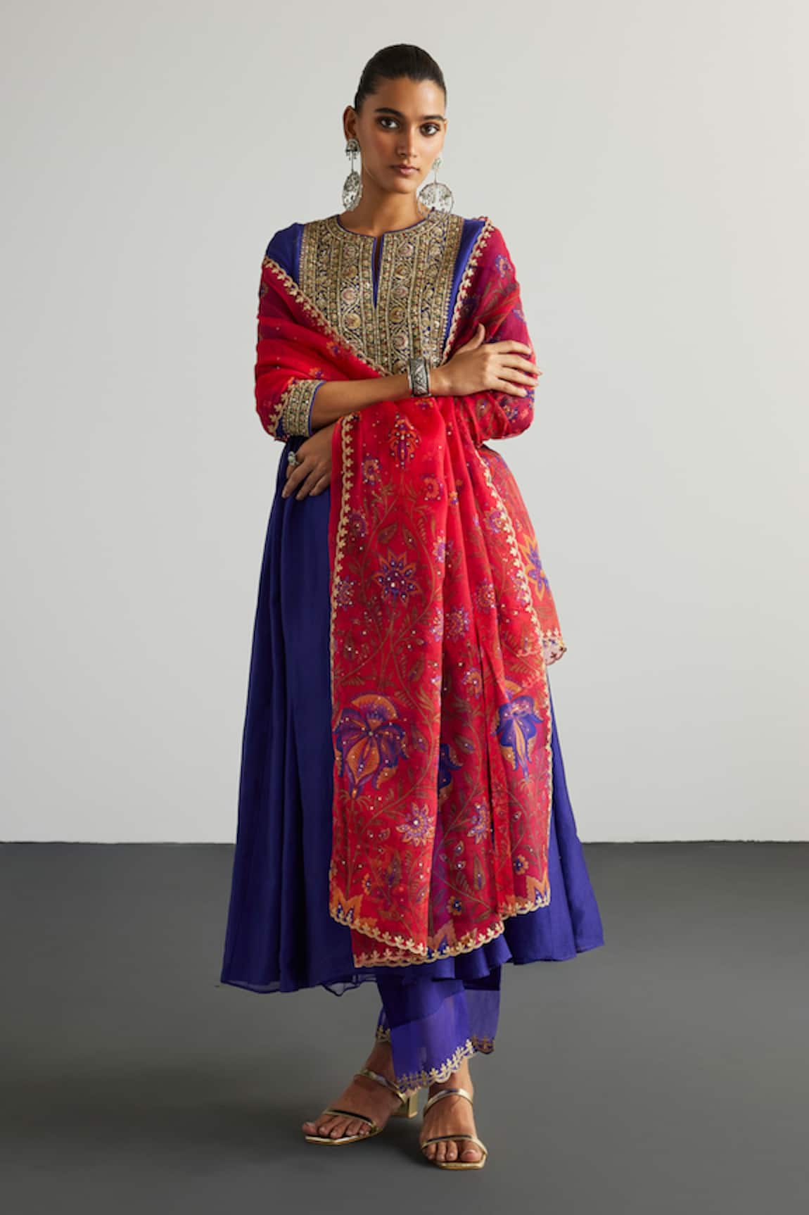 RI.Ritu Kumar Designer ALAKNANDA Silk Kurta Set 