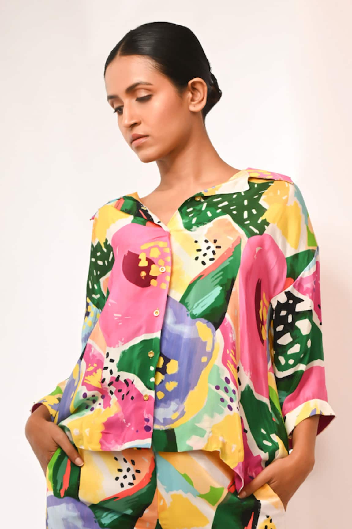Rimi Nayak Multicolour Floral Printed Shirt 
