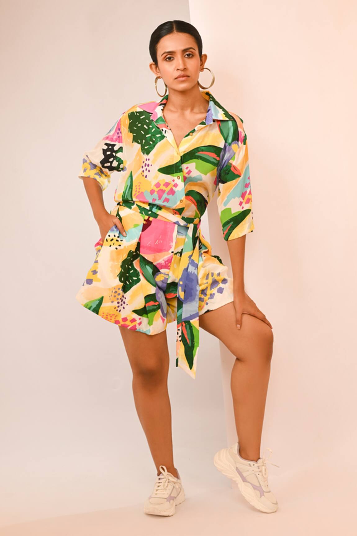 Rimi Nayak Floral Printed Playsuit 