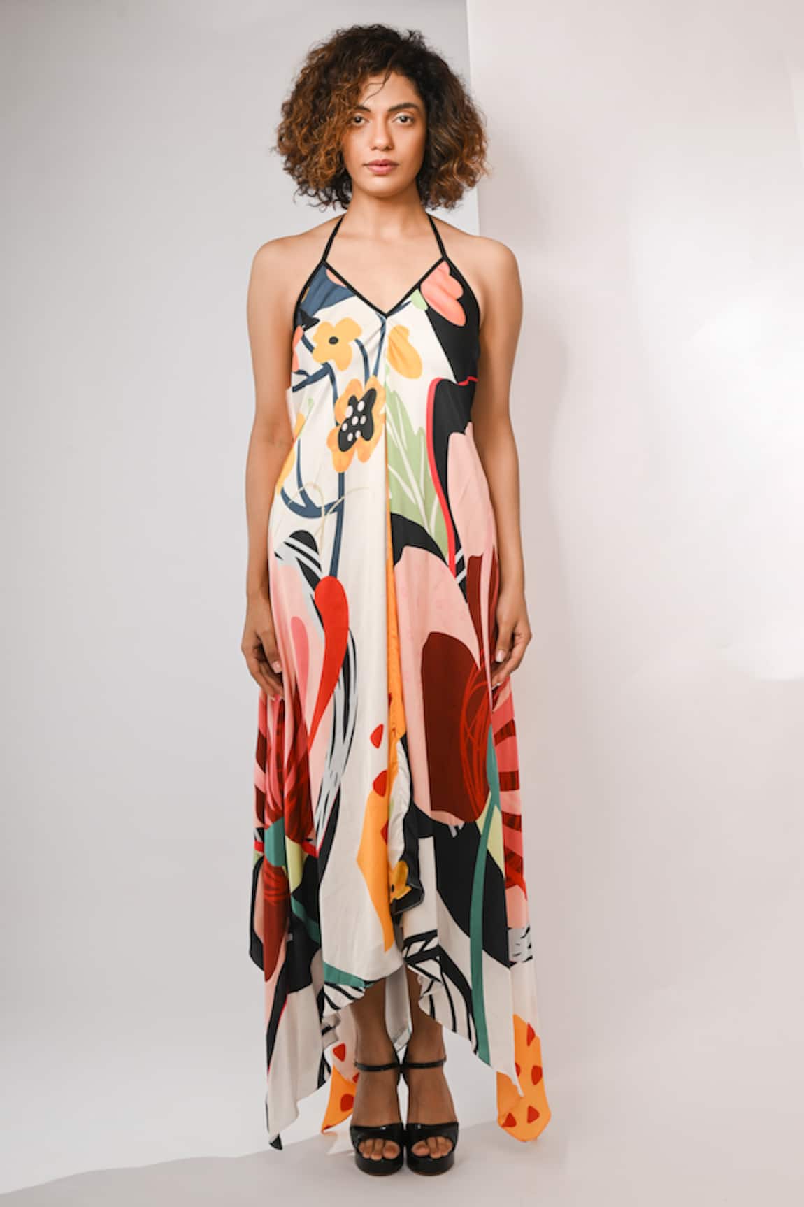 Rimi Nayak Abstract Floral Printed Maxi Dress 