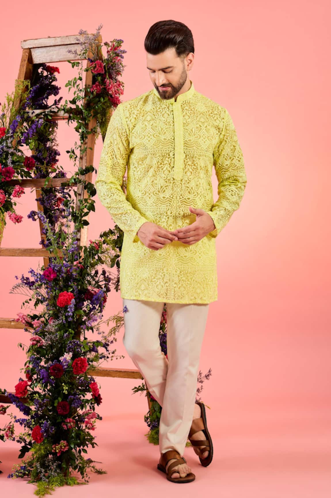 Kasbah Sheer Chikankari Kurta 