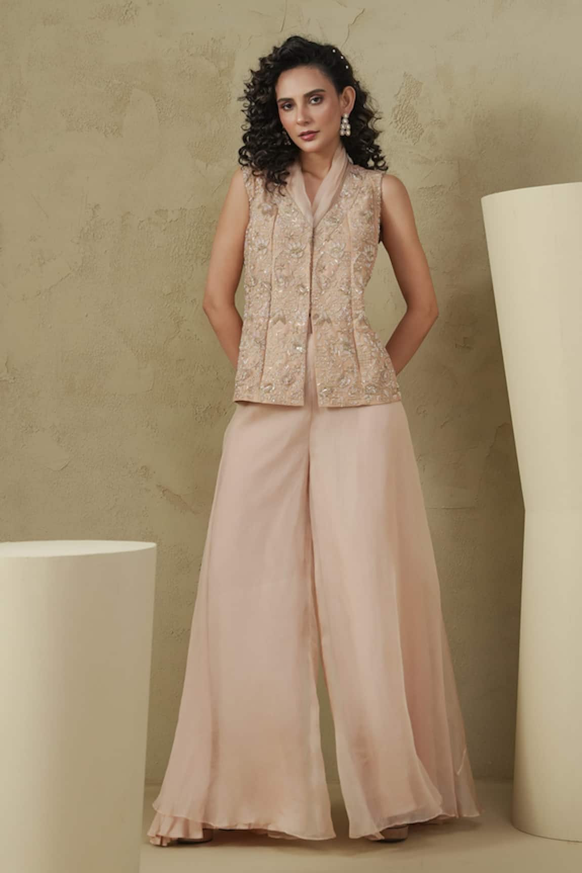 Kesar Studio Designer Silk Street Jacket & Pant Set 