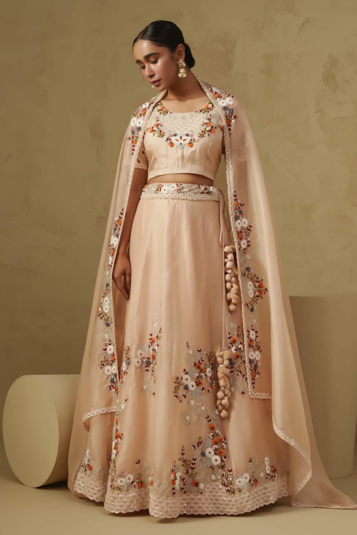 Kesar Studio Malang Pink Silk Lehenga Set 