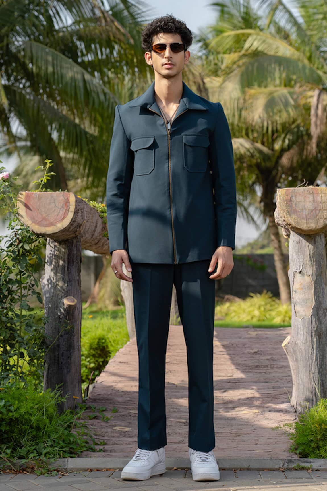 Hilo Design Strukt Deep Teal Shacket 