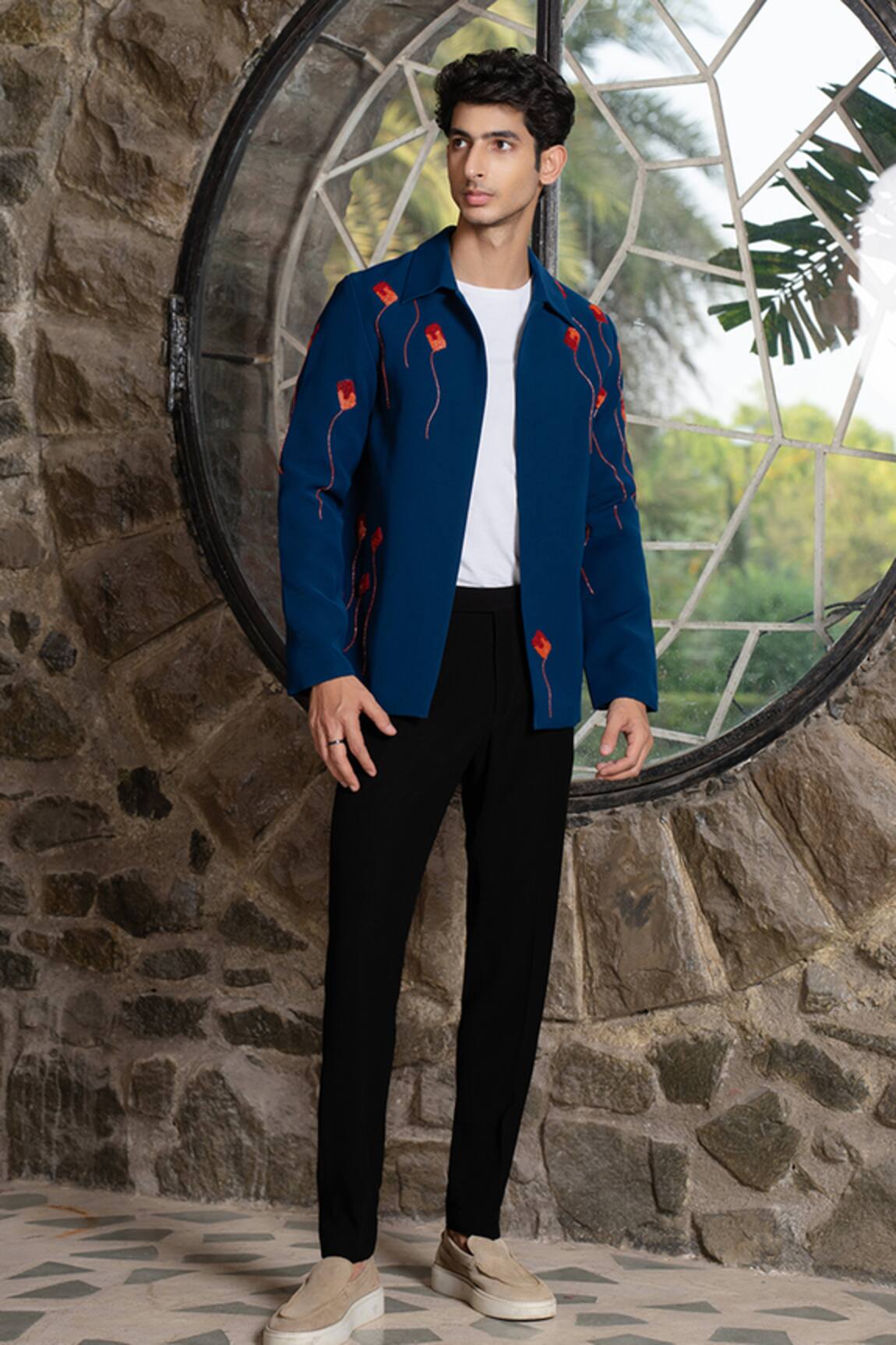 Hilo Design TORQUE Teal Blue Shacket 