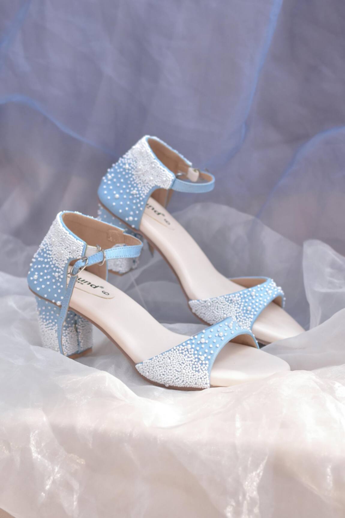 Around Always Oyster Blue Designer Sandals 