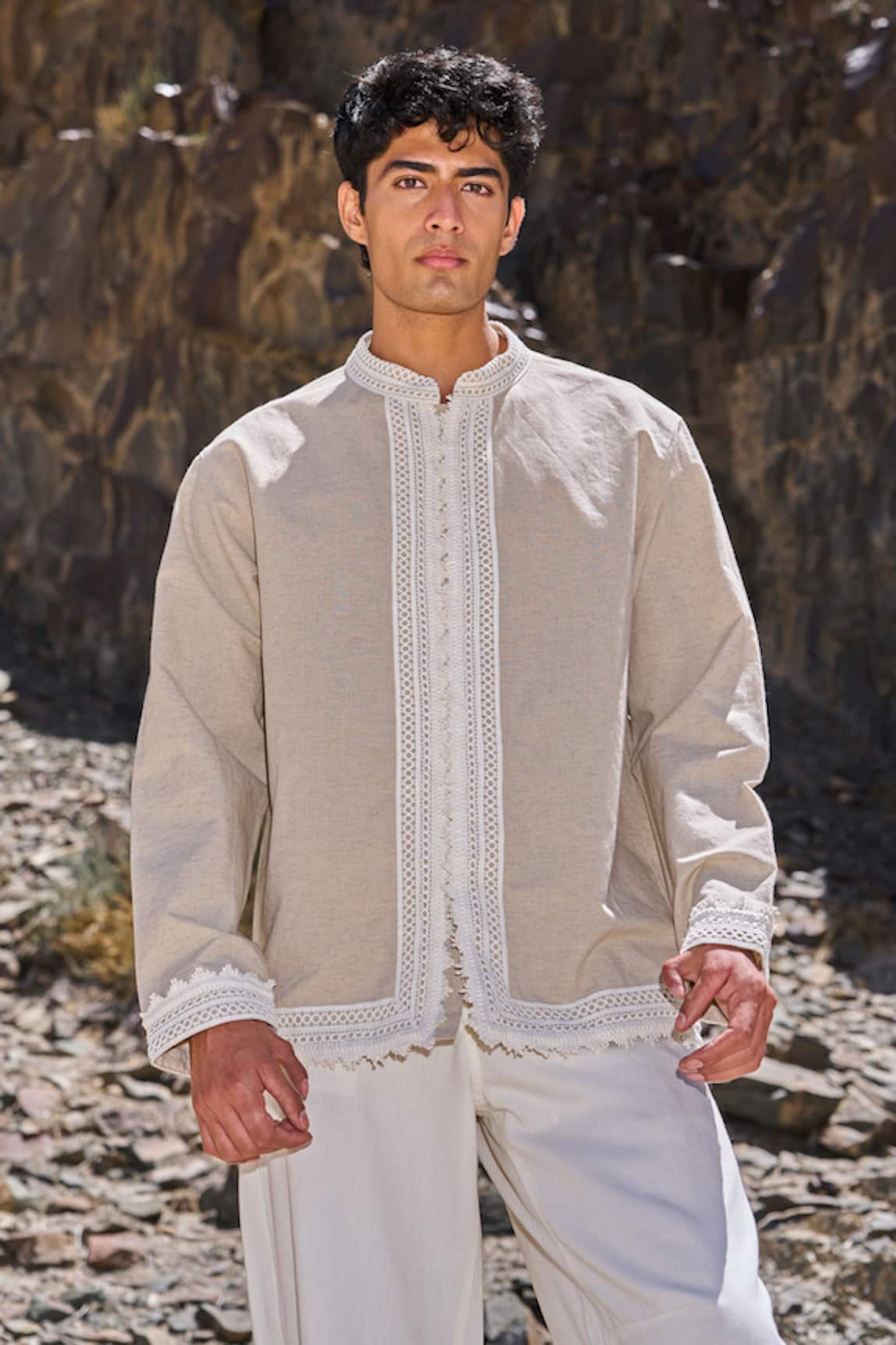 Dash And Dot Linen Lace Shirt 