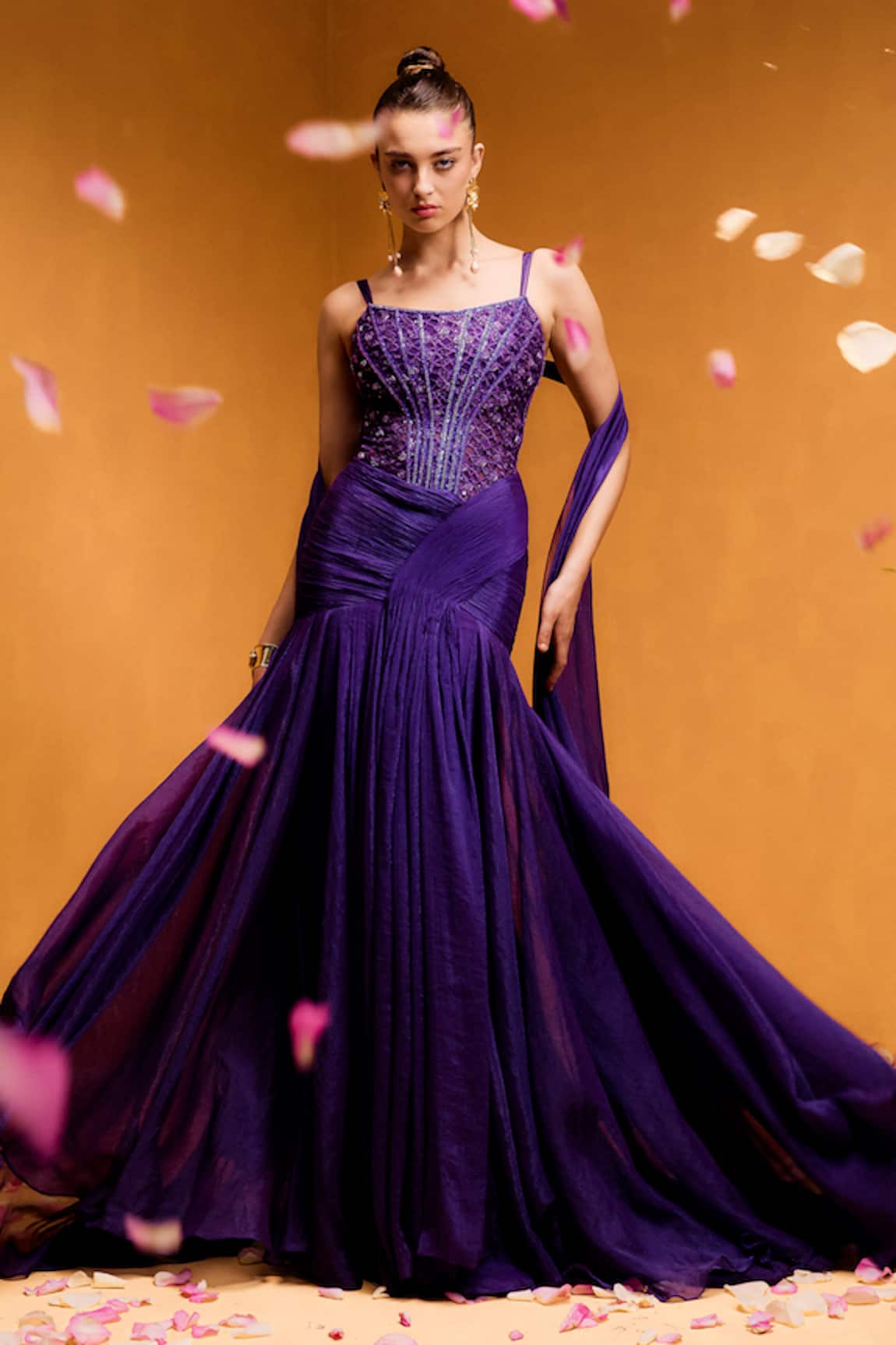 Taali Purple Hand Embellished Designer Dress 