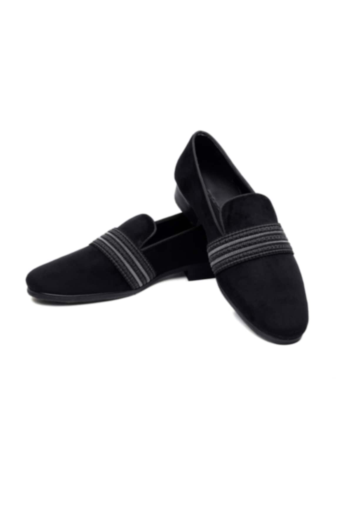 Shutiq Designer Black Suede Shoes 