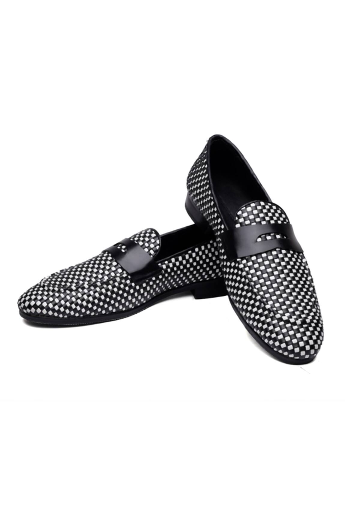 Shutiq Tessera Bar Black & White Designer Shoes 