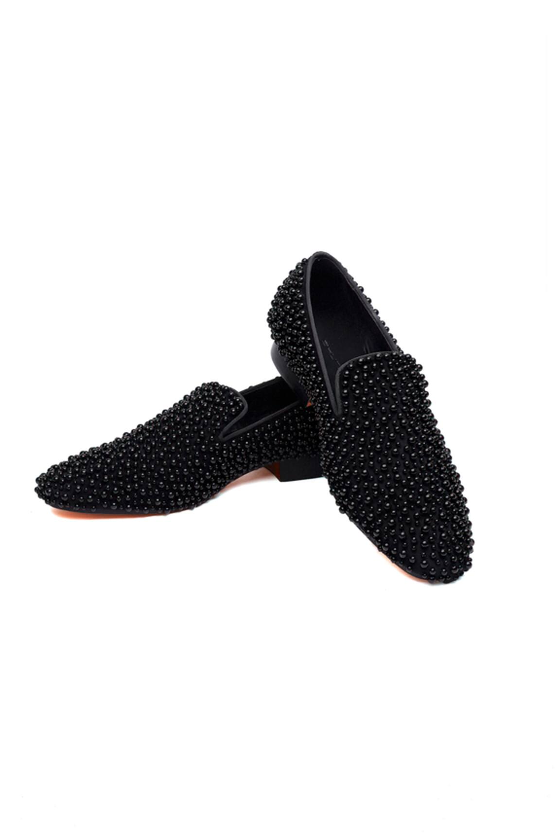 Shutiq Black Suede Designer Shoes 