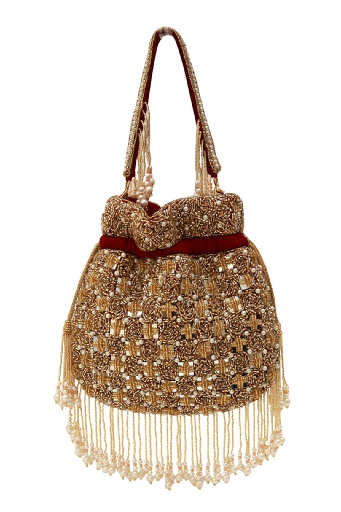 The Tan Clan Sehaj Tasselled Potli Bag 
