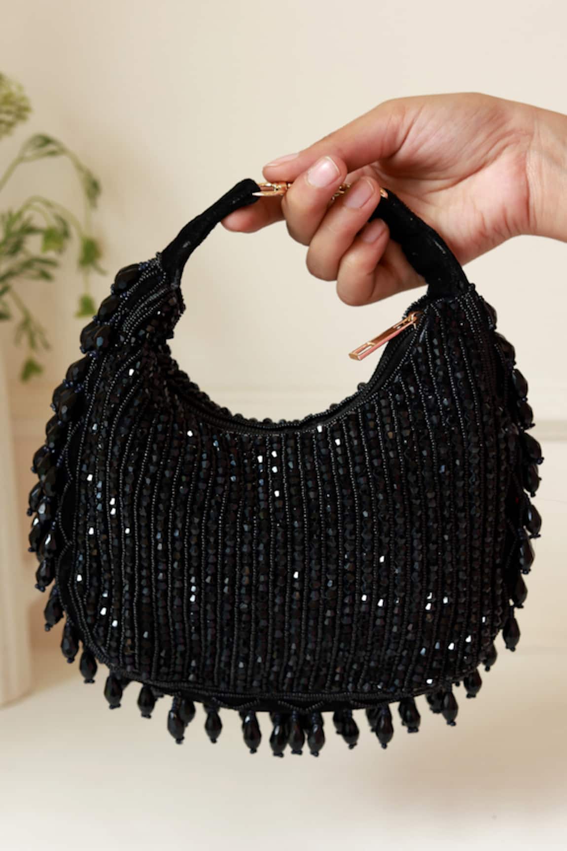 The Tan Clan Sera Drop Pearls Batua Bag 