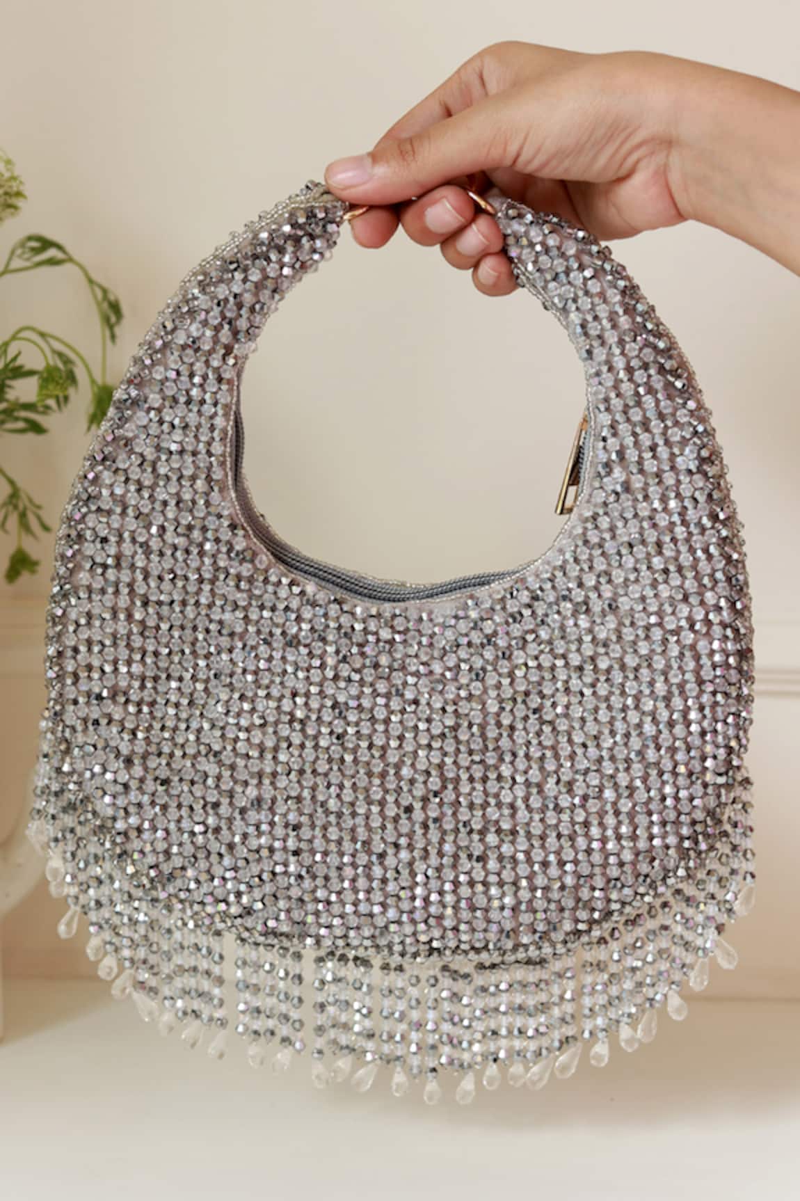 The Tan Clan Sera Drop Pearls Batua Bag 