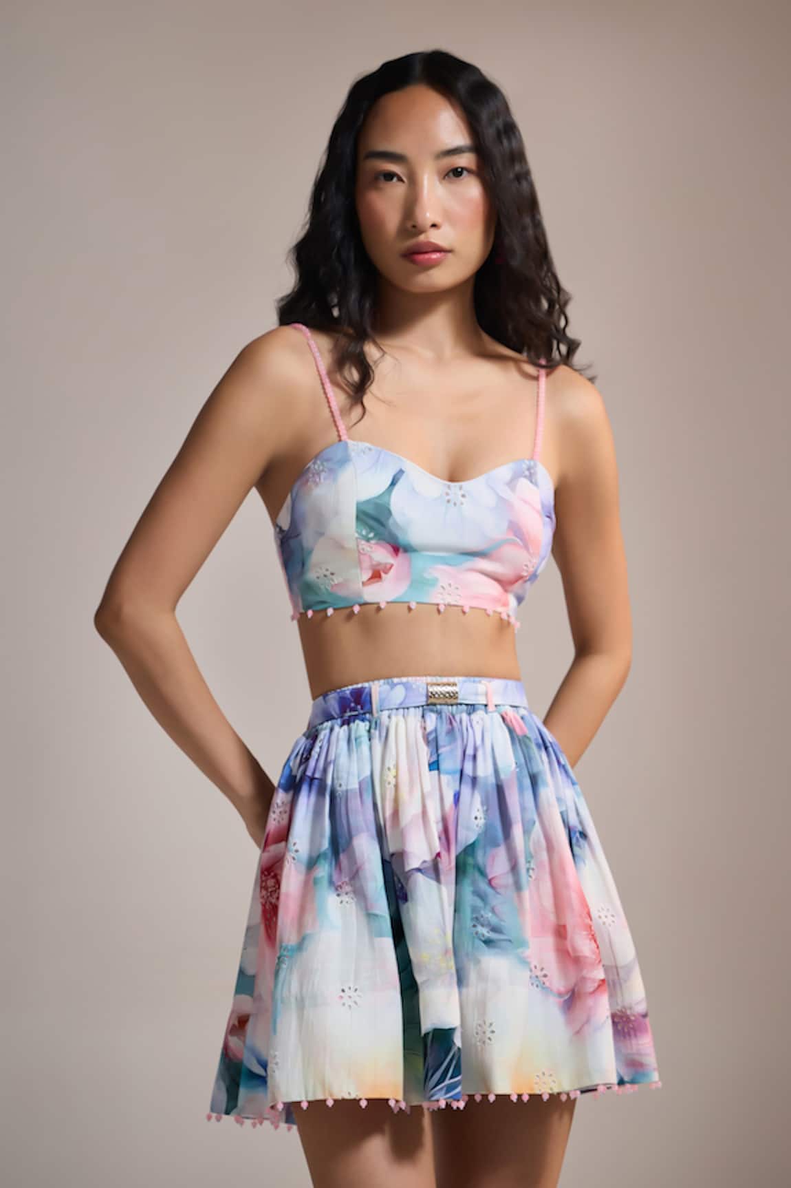 THE IASO Dreamscape Flared Skirt Set 