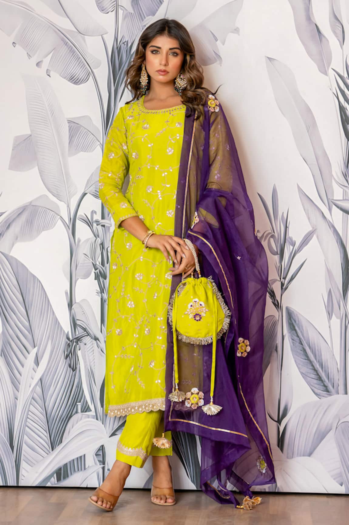 Yuvraani Jaipur Designer Green Kurta Set with Dupatta 
