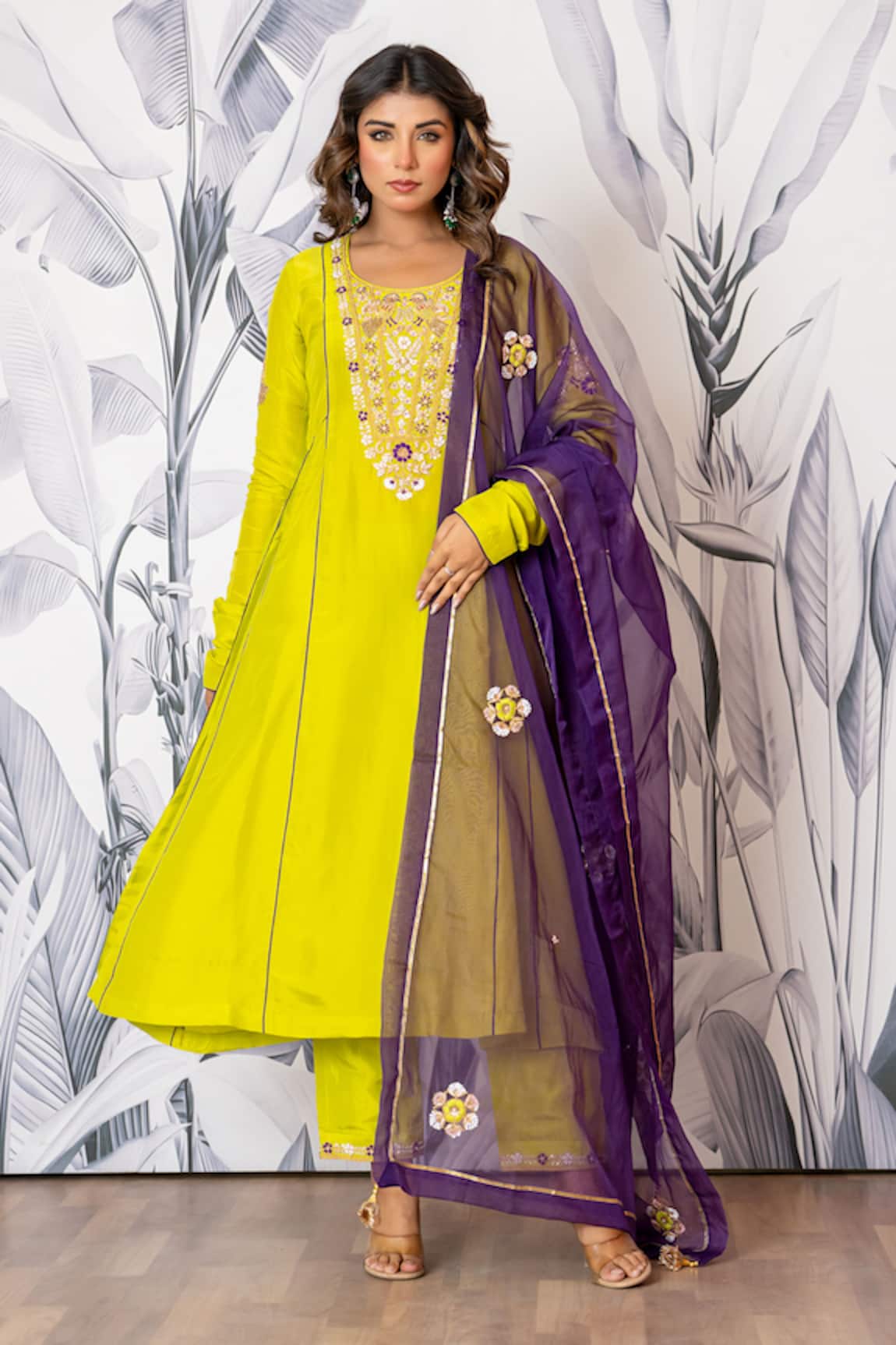 Yuvraani Jaipur Designer Green Kurta Pant Dupatta Set 